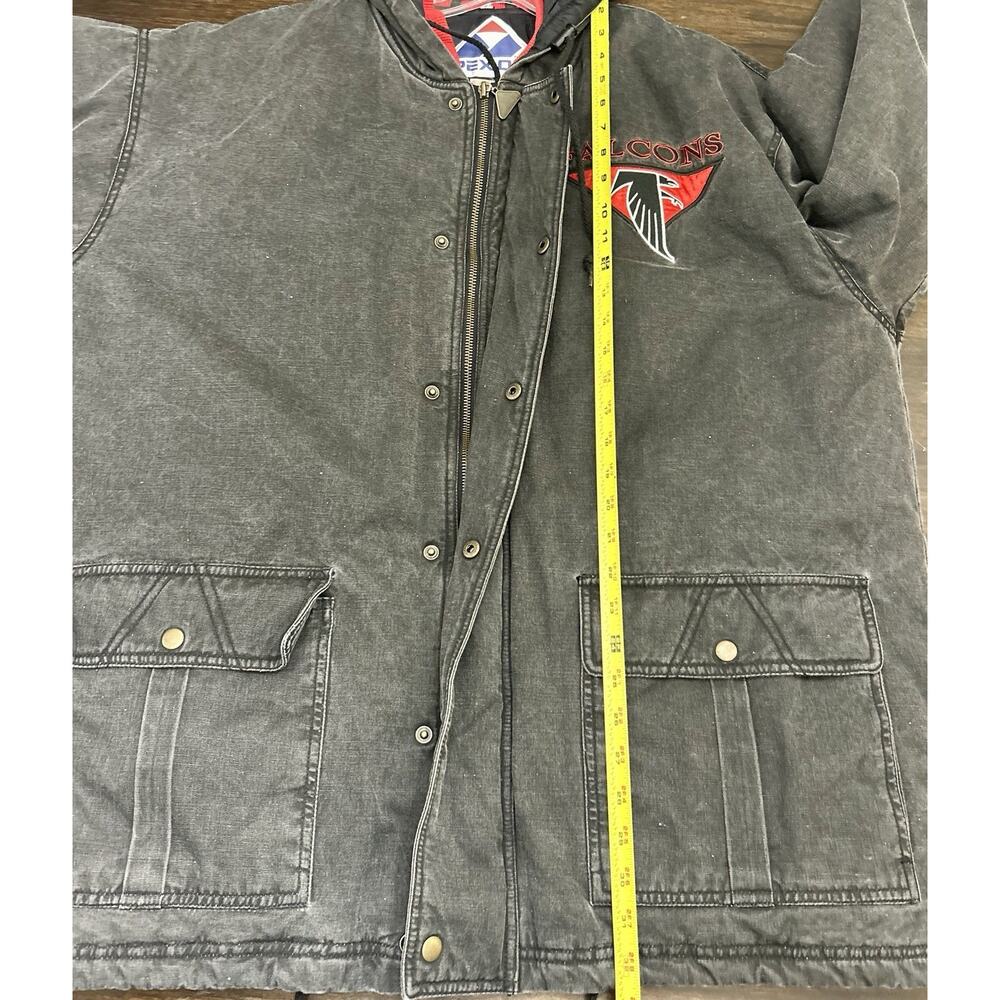 Vintage Apex One NFL Atlanta Falcons Canvas Parka Jacket Mens XL - XXL Very Rare - Picture 7 of 9